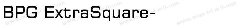 BPG ExtraSquare字体转换